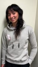 Grey Ladies long sleeve sweat hoody