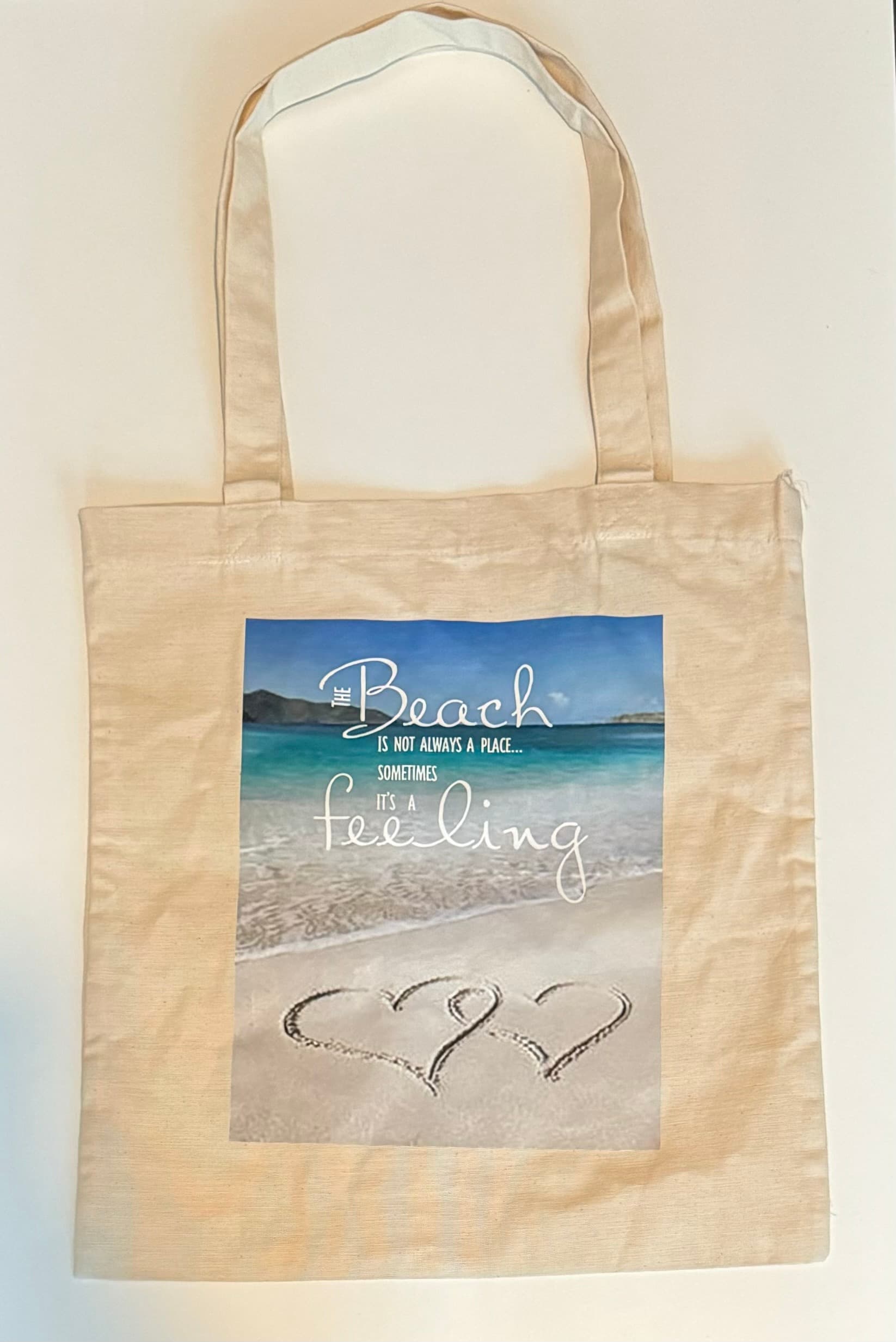 SUMMER BEACH COTTON CANVAS BAG RAW