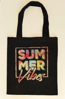 SUMMER VIVES COTTON BAG BLACK