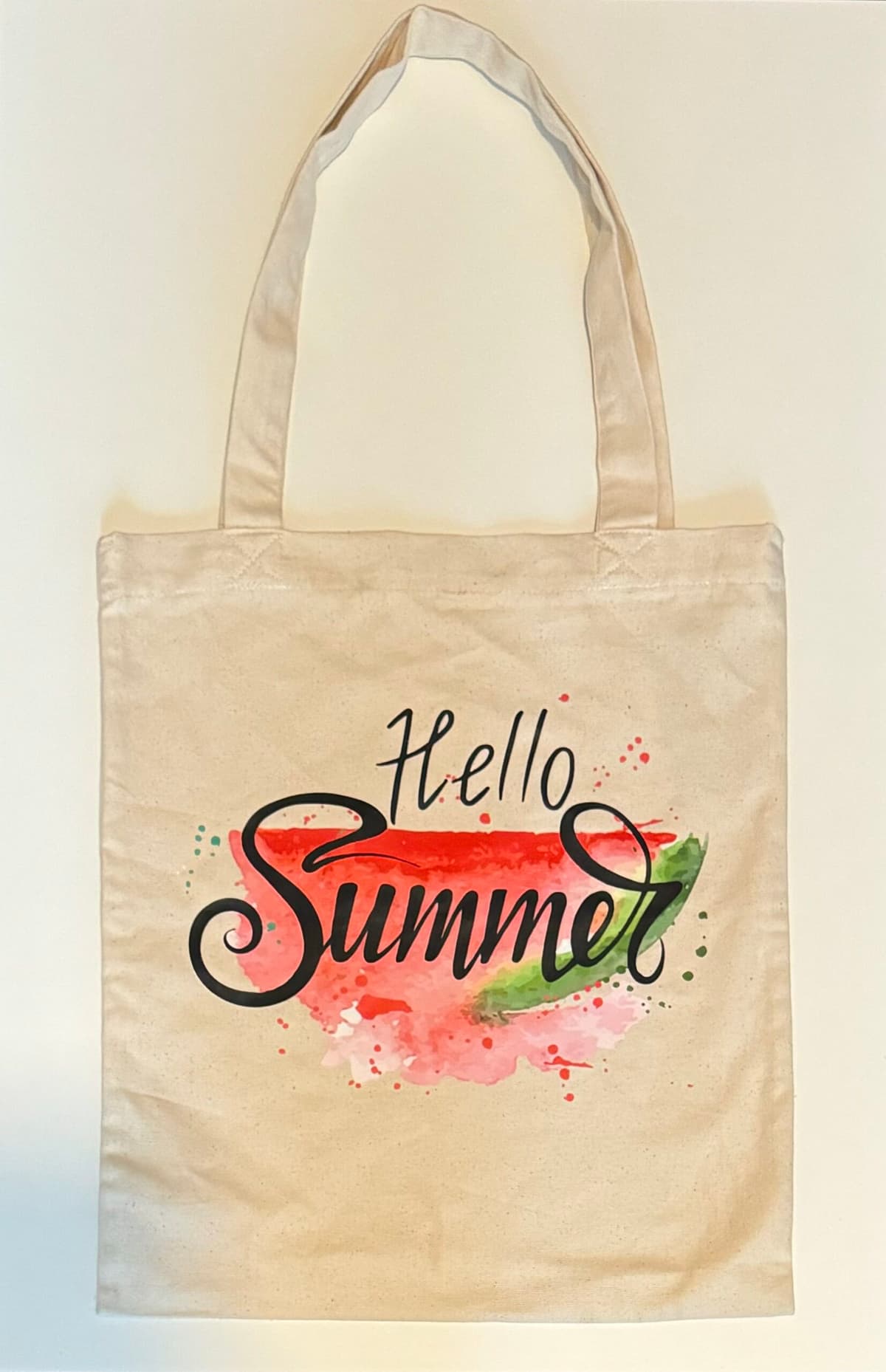 HELLO SUMMER COTTON BAG RAW